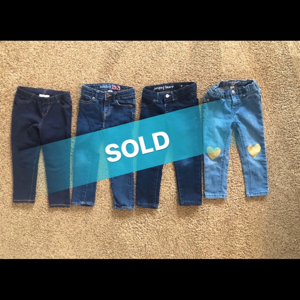 Four pairs of jeans
